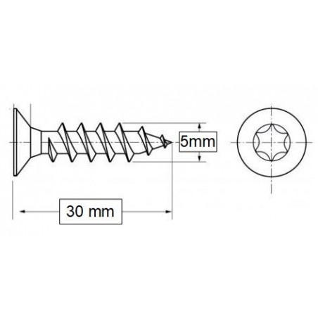 Vis inox A2 pour ecolat boîte de 200