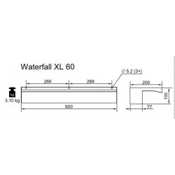 Lame d'eau Waterfall XL 60 inox Oase