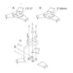 Support projecteurs jet d'eau